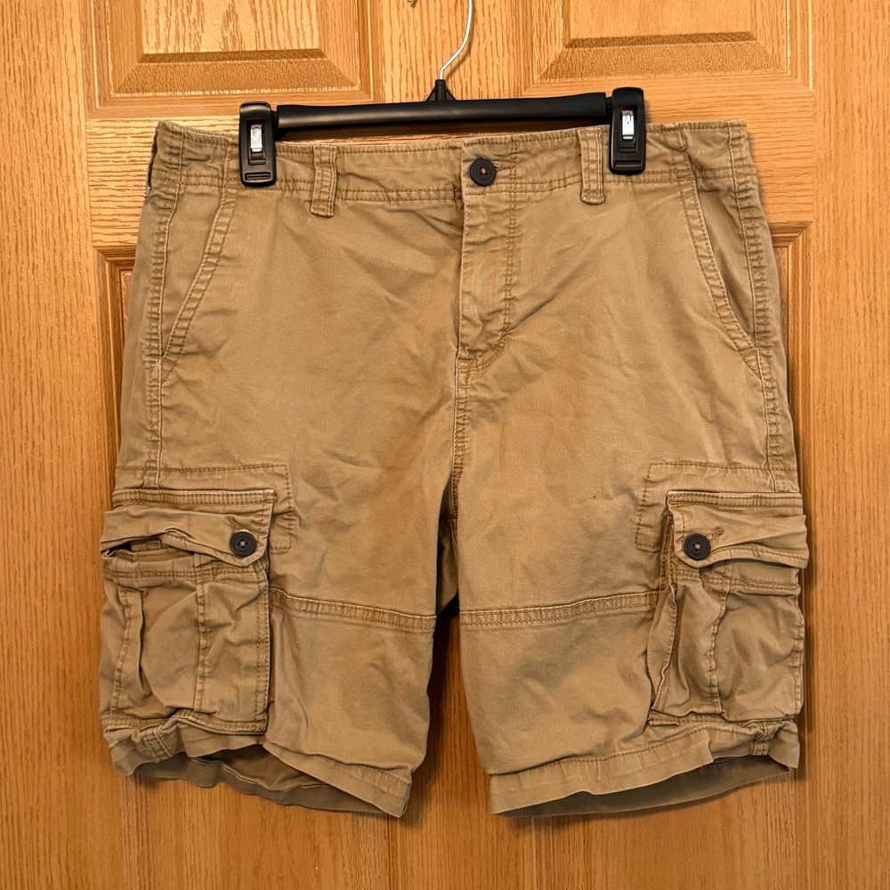 Aeropostale Cargo Shorts Mens Size 34 Khaki Casual